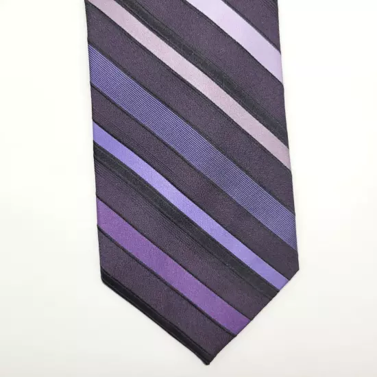 axcess Liz Clairborne Colorful Striped PURPLES Pattern Silk Business Necktie