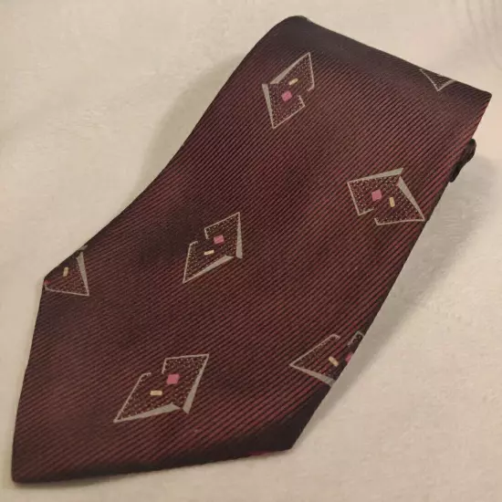 Valentino Men's Silk Tie Red Italian Designer Maroon Red Cravattes Neck Tie