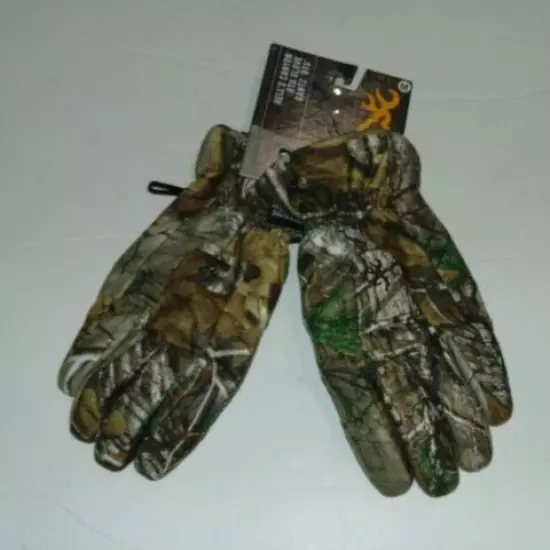 NEW BROWNING BTU PRIMALOFT INSULATED WATERPROOF CAMO HUNTING GLOVES MEDIUM