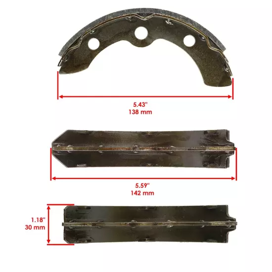 2x Brake Drum & Shoe For Club Car Gas & Electric 1995-up DS & Precedent