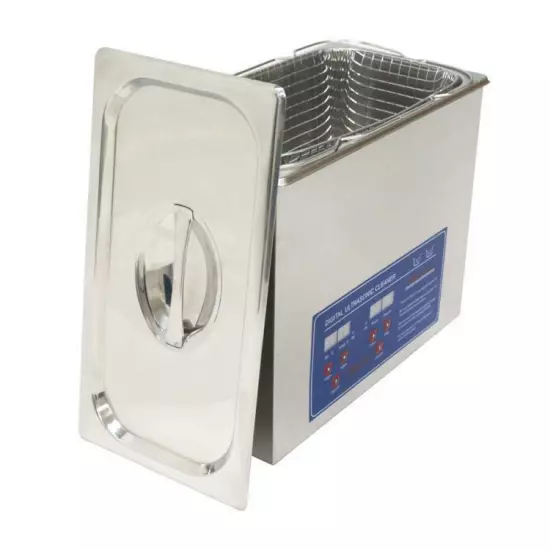 New 6L/1.5Gal Dental Jewelry Stainless Ultrasonic Cleaner heater timer 110/220v