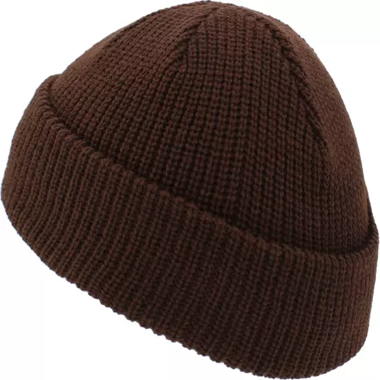 Warm Winter Knit Cuff Beanie Cap Fisherman Watch Cap Daily Ski Hat Skully