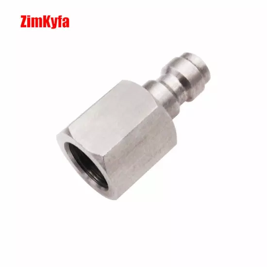 Stainless Steel 8mm Quick-Disconnect Plug Adapter Fitting with Sealing O-Ring