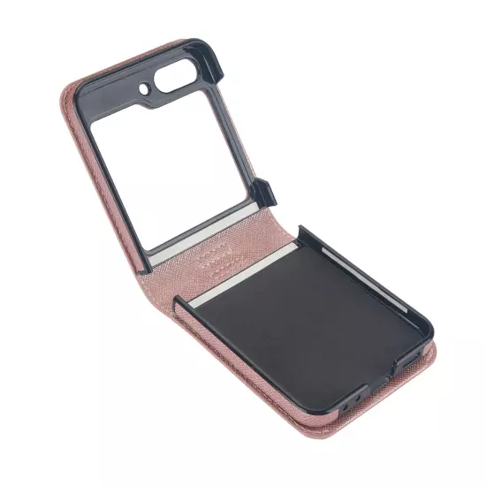 For Samsung Galaxy Z Flip /5/4/3 Card Slot Ring Holder Leather Phone Case