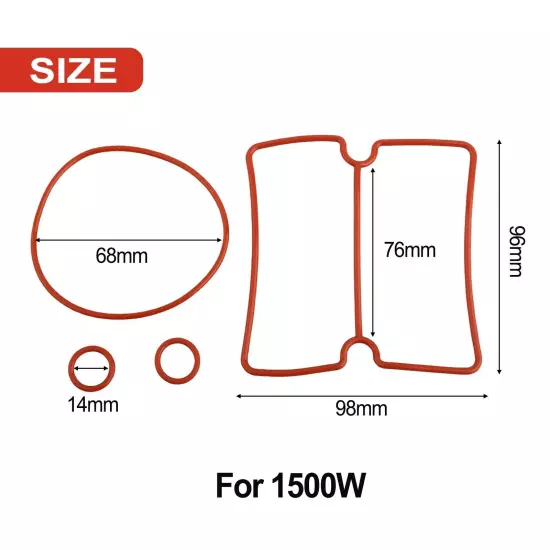 4Pcs Nitrile Rubber Sealing Ring For Oil Air Compressor Cylinder Head Seal