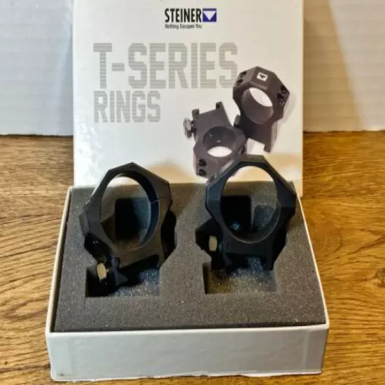 Steiner T-Series 34mm Tactical Scope Rings, LOW (0.885") Matte Black # 5964