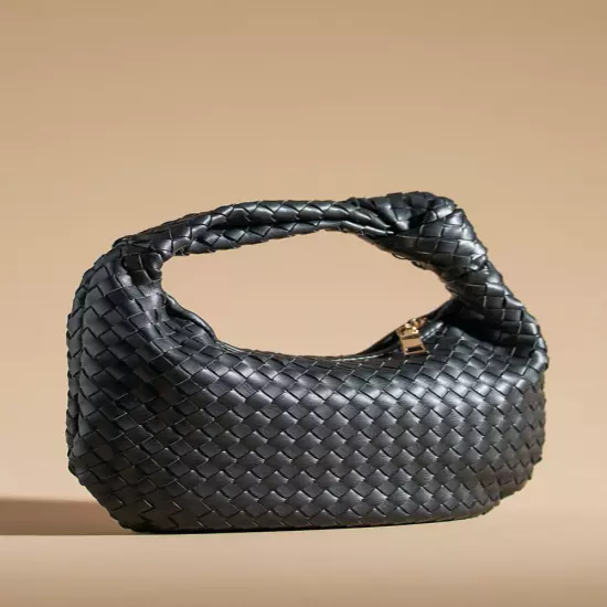 Melie Bianco Brigitte Satchel Mini Edition (Drew) Vegan Woven Knot Bag ANTHRO!