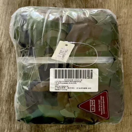 Army Military Surplus Custom Woodland Camouflage Netting 6.5x10’ 2x3M NEW SEALED