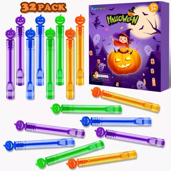 Halloween Treats Non Candy for Kids, Mini Bubble Wands Toddlers 32 Pack,... 