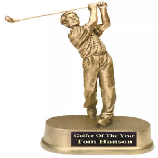 NEW Golf Resin Award Trophy Statue 9"- Engraved FREE