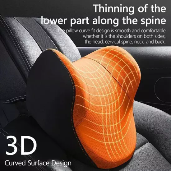 Neck Pillow Car Seat Pillow Support Auto Lumbar Cushion Car Headrest Support