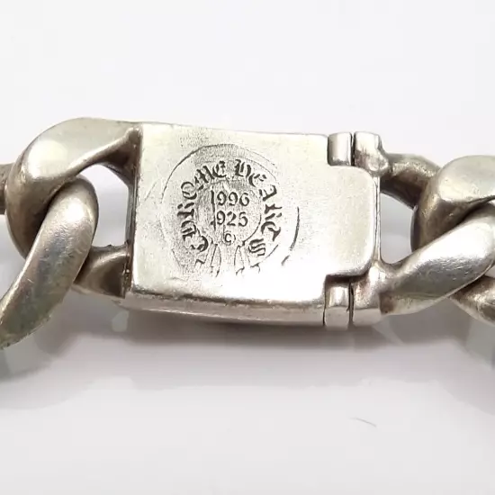 Men's HEAVY Chrome Hearts Sterling Silver Fleur de Lis Bracelet 8" LNI2