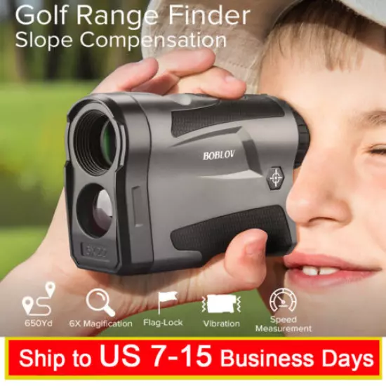 BOBLOV 6X Golf Range Finder With Slope Flag-Lock USB Charging 600m Rangefinder.