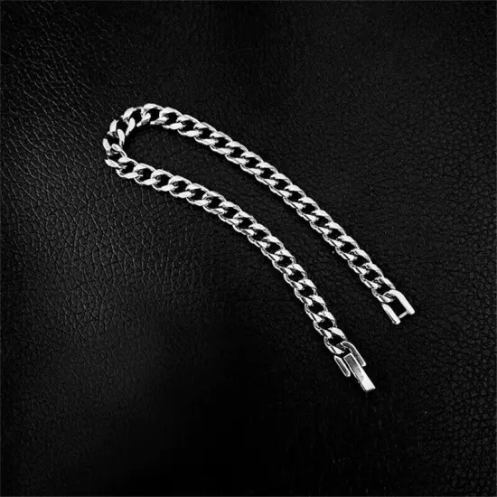 Titanium Steel Link Chain Bracelet for Men Women,Punk Hip Hop Bracelet