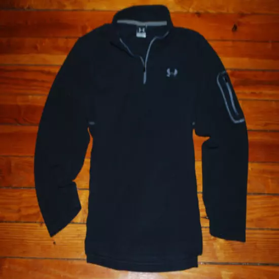 Women's Under Armour Black Pullover Zip Fleece Sweatshirt (Medium) 