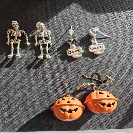 Halloween Earrings set of 3