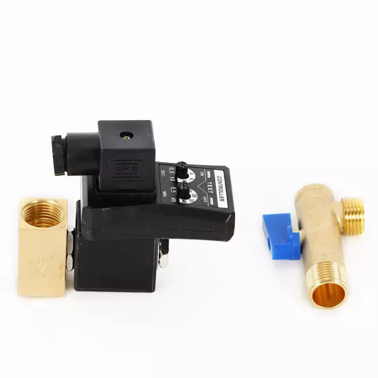 1/2" Electronic Timed 2 way Air Compressor Gas Tank Automatic Drain Valve