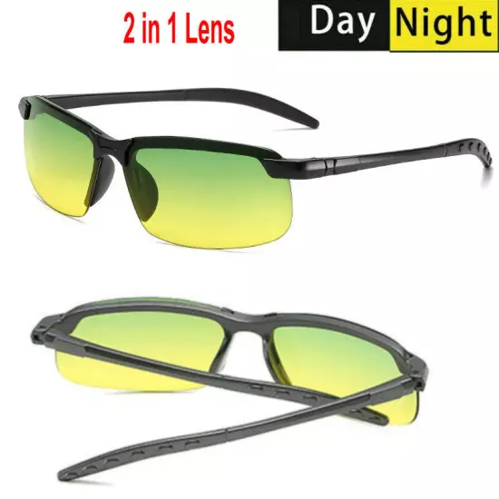 HD Night Driving Glasses Yellow Anti Glare Vision Tinted Unisex Sunglasses