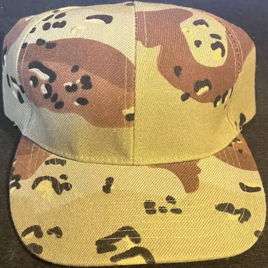 Camouflage Green/Brown/Beige/Black Baseball Cap Hat Adult 100% Acrylic NEW!