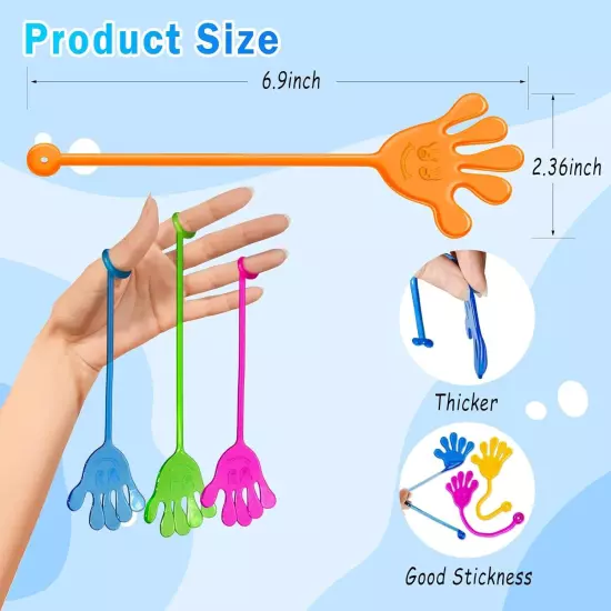 48PCS Sticky Hands Bulk Party Favors for Kids 4-8 8-12 Stretchy Hand... 