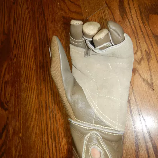 Yates Tactical Rappel FAST Rope Gloves * Coyote Brown * LARGE 8" Leather