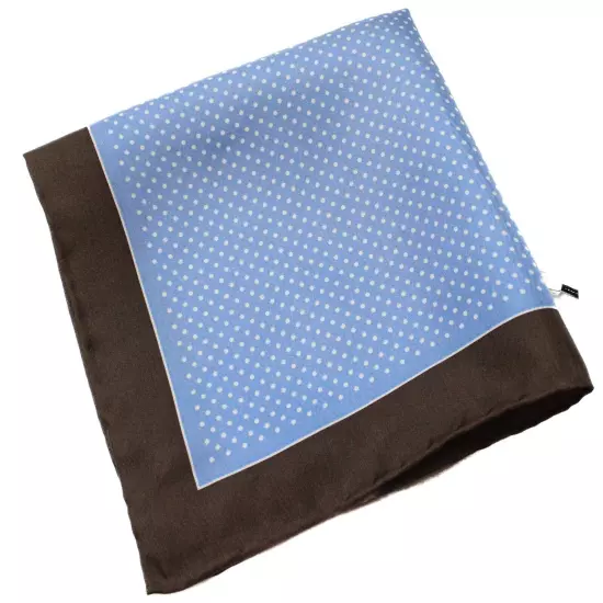 SUITSUPPLY Dot Brown Handkerchief Men's 32 X 32 CM Mulberry Silk Formal