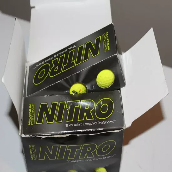 MAXIMUM Distance Nitro YELLOW Golf Balls 11 Pack