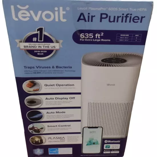 LEVOIT PlasmaPro 600S Portable Smart True HEPA Air Purifier - Free Shipping