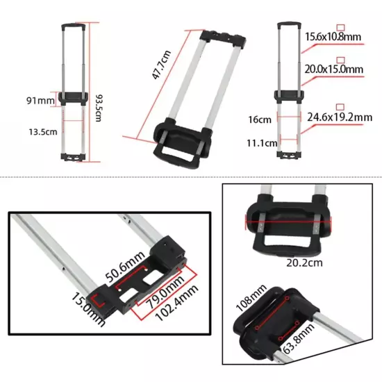 Suitcase Telescopic Handle Spare Parts Pull Out Handle Luggage Suitcase Rod