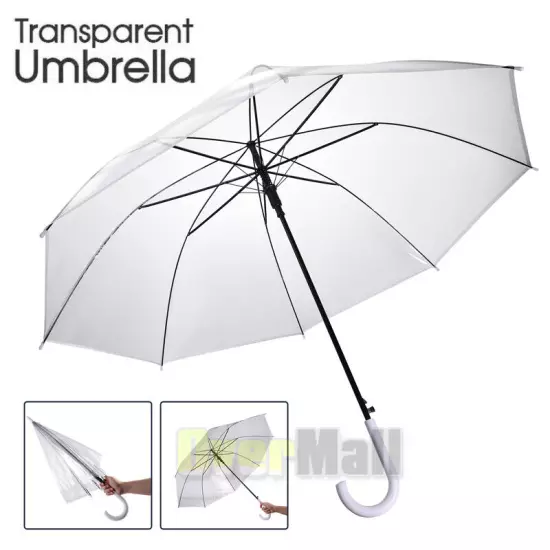 Lots Clear Umbrella Automatic Easy Carrying Suitable For Women And Girls Wedding