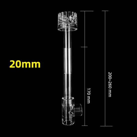 Aquarium Skimmer Acrylic Lily Pipe Spin Surface Fish Tank Water Plant Filters