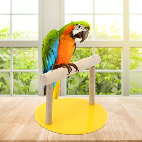 Bird Cage Stand Wooden Table Parrot Perch Shelf Training Stands Playstand Pla...