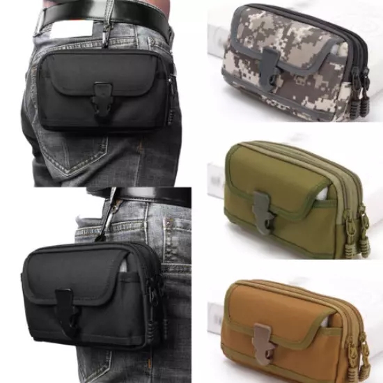 Tactical Molle Pouch 6.5inch Cell Phone Pack Nylon Waist Pack With Belt Buckle