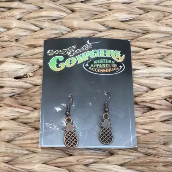 NEW Golden Coast Cowgirl Western Pineapple Earrings