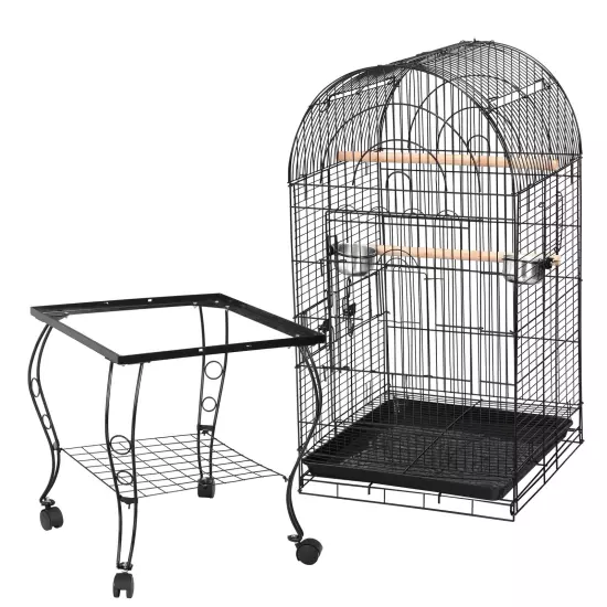 Multiple Sizes Rolling Bird Cage for Small Parrot Cockatiel Parakeet Cage Play