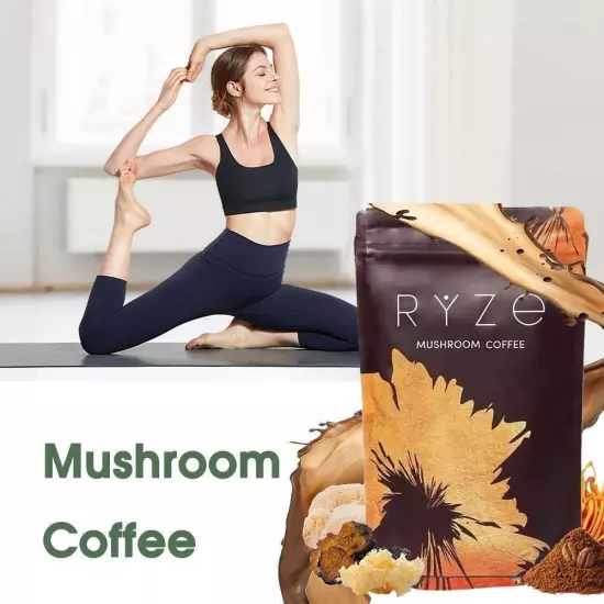 RYZE Mushroom Coffee Bags Of 30 Servings Each Organic Arabica Coffee Pack of 2