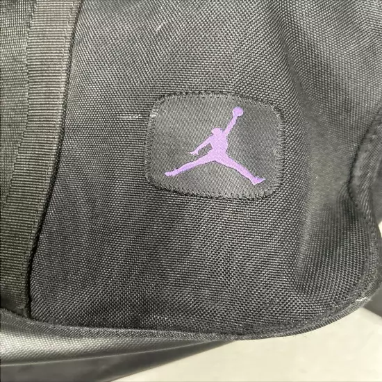 Vintage Air jordan duffle bag Black Purple Logo Shoulder Strap Basketball Sports