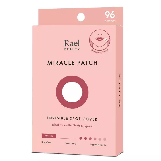 Rael Hydrocolloid Pimple Patches, Miracle Patch - Invisible, Microcrystal