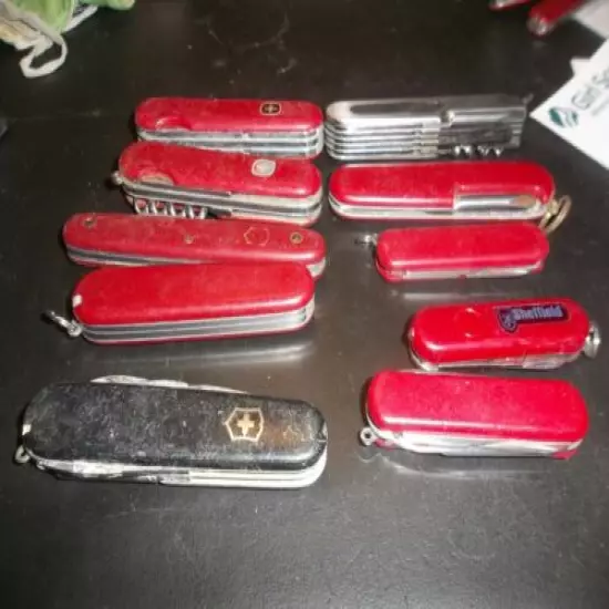 WENGER AND VICTORINOX type SWISS ARMY KNIves 10 for 1 money