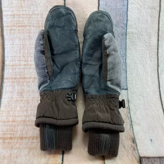 The North Face HyVent Fleece Lined Snow Ski Mittens Womens Size X-Small XS Brown