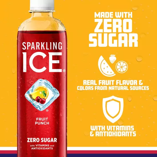 Sparkling Ice Fruit Punch Sparkling Water with Antioxidants and Vitamins Zero