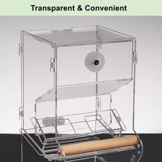 Auto Bird Feeder-Cup No Mess Bowl Cage Automatic Feeding ParrotCockatiel= R4O1