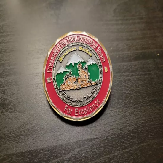 10th Combat Support Hospital Excelllence Challenge Coin Fort Carson Command Team