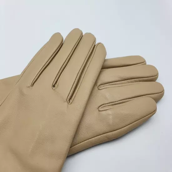 Long genuine leather gloves, opera elbow gloves - 18 inches / 46 cm. TOUCHSCREEN