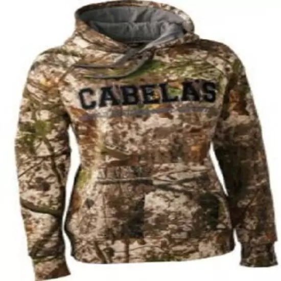 NWT Womens Cabela's Zonz WoodLands ColorPhase 4Most Adapt Camo Hoodie Sweatshirt