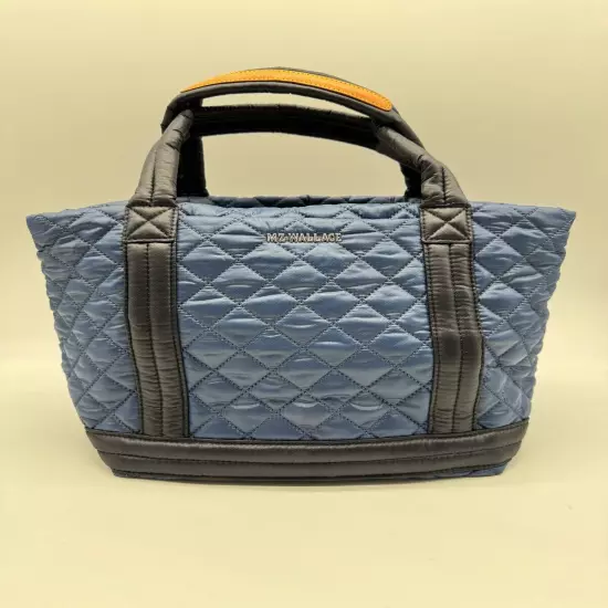 MZ WALLACE Empire quilted nylon small tote - Navy blue (No long strap)