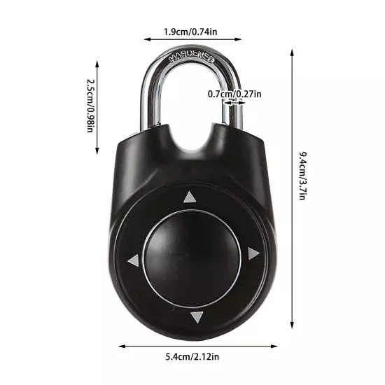 Mast Lock Directional Password Lock Locker Gym Padlock And Household Lock 