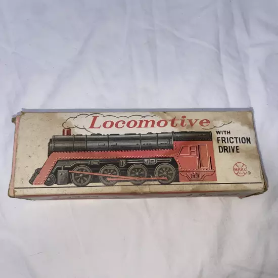 Vintage Marx Toy Steam Friction Locomotive w/Original Box - Made in Hong Kong