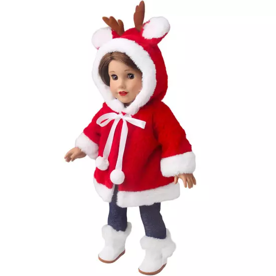 Christmas plush coat made for 18'' American girl doll winter clothes