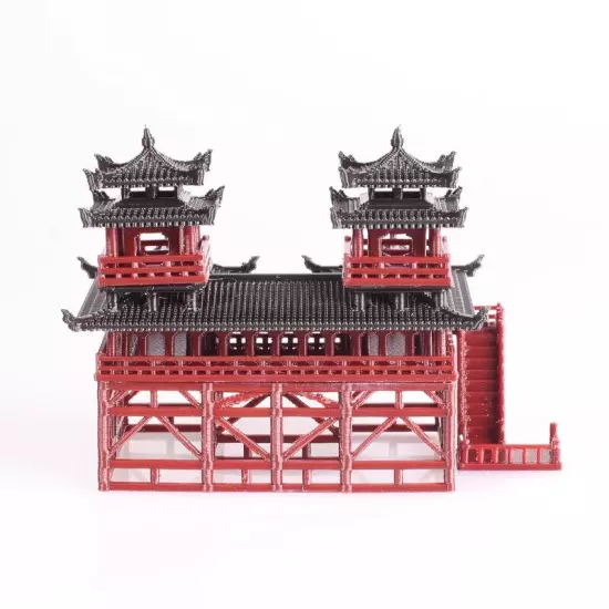 Chinese Ancient Building Pavilion Model Plastics Aquarium Bonsai Toys